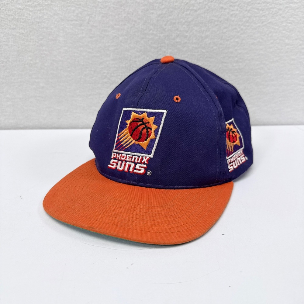 Vintage 90s Phoenix Suns Snapback Hat Purple Orange Charles Barkley Kevin Durant